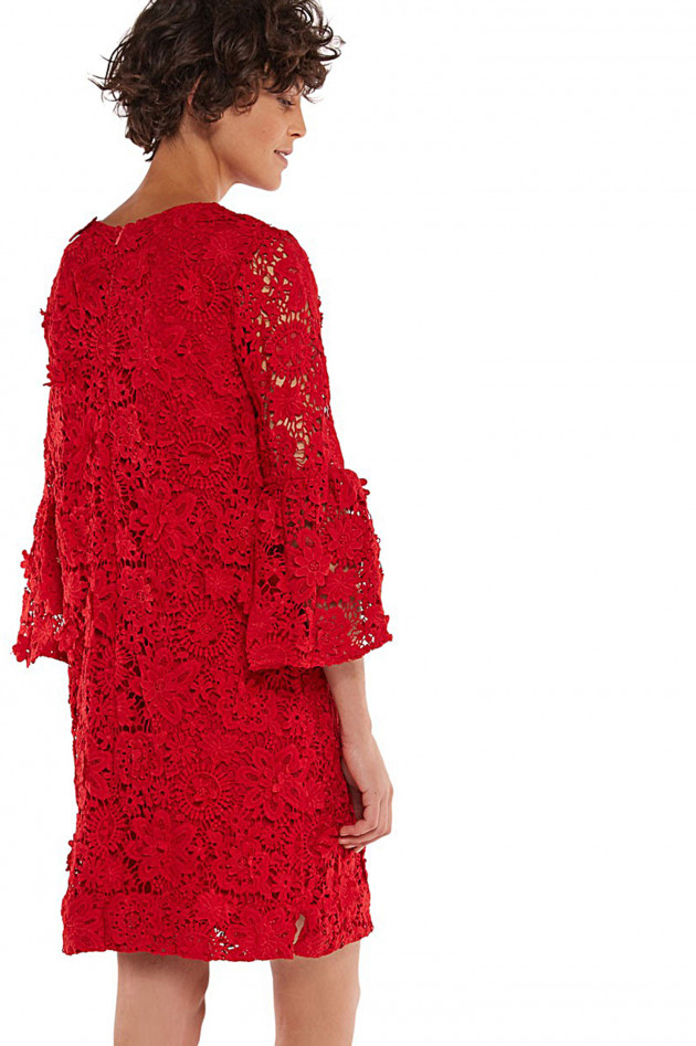 Essentiel Kleid aus Häkelspitzein Rot