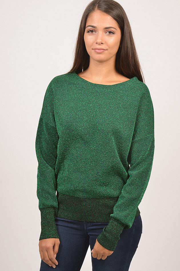 Essentiel Glitzerpullover in Grün