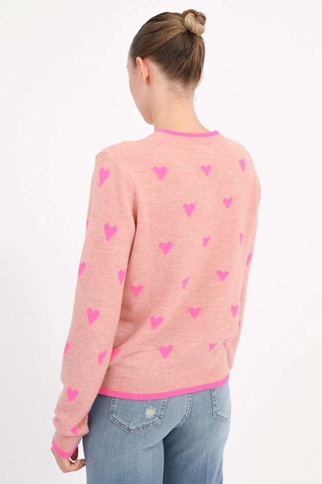 Essentiel Pullover ISA mit Herz-Musterung in Rosa/Pink