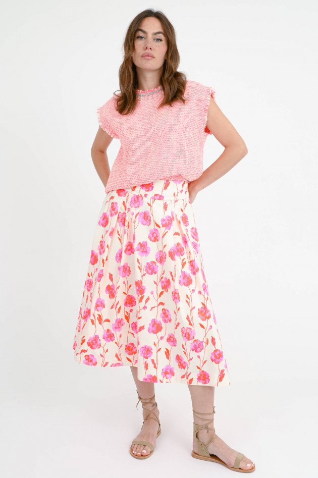 Essentiel Midi-Rock HOSANNA in Pink/Rot/Creme
