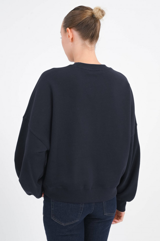 Essentiel Sweatshirt mit Perlen-Detail  in Navy