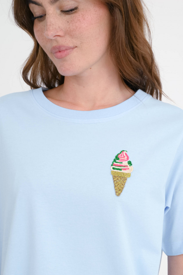 Essentiel Boxy T-Shirt HICECREAM in Hellblau