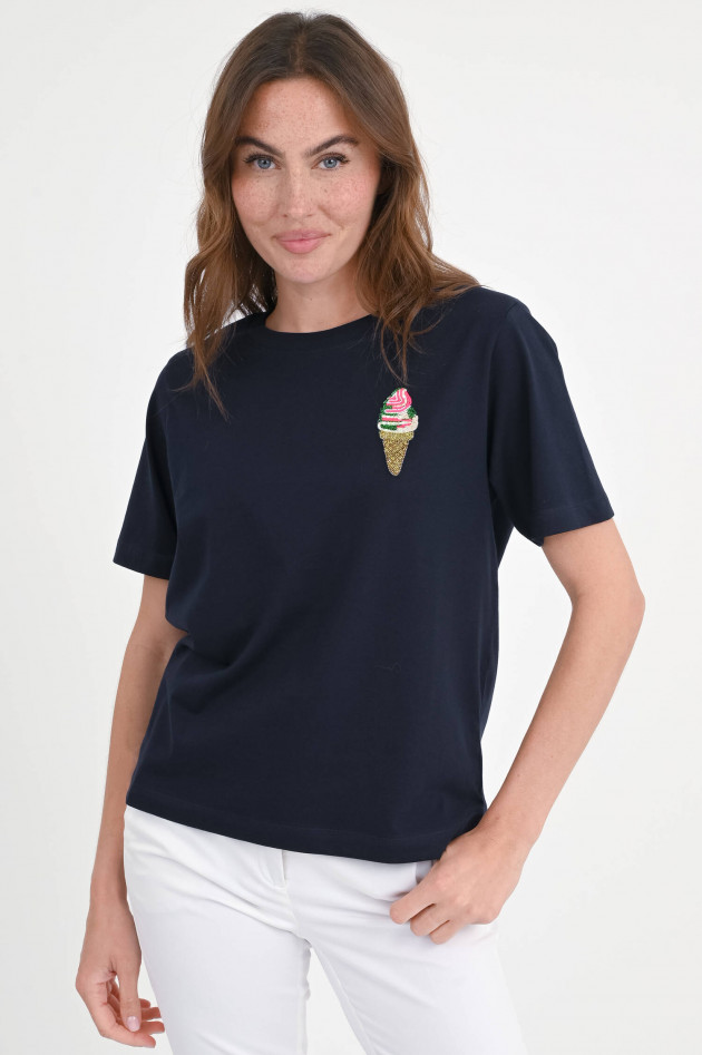 Essentiel Boxy T-Shirt HICECREAM in Navy