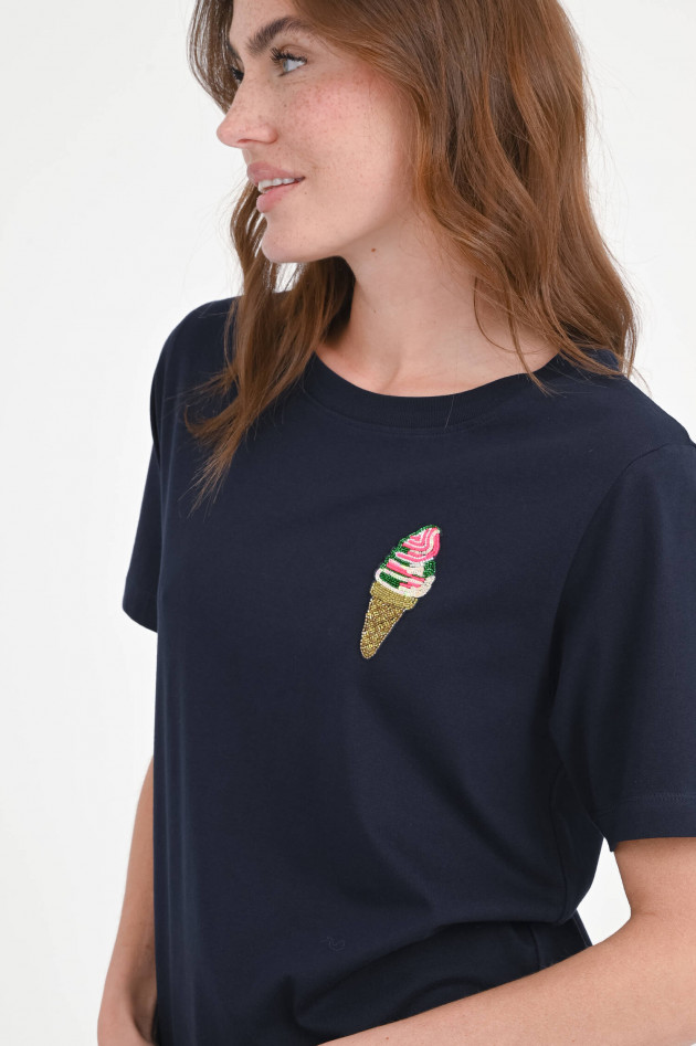 Essentiel Boxy T-Shirt HICECREAM in Navy