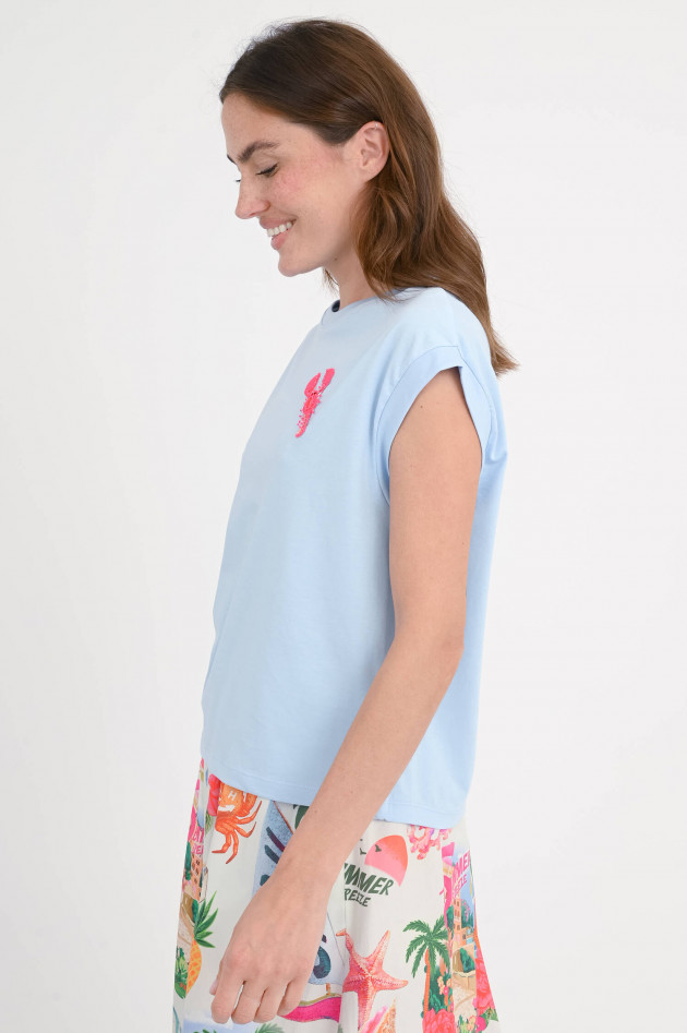 Essentiel Boxy T-Shirt HOBSTER in Hellblau