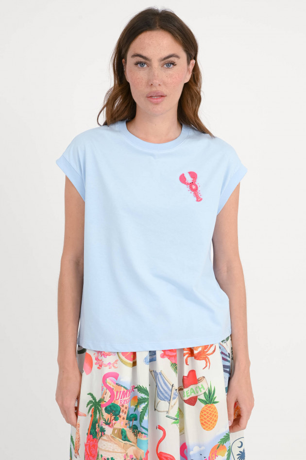 Essentiel Boxy T-Shirt HOBSTER in Hellblau
