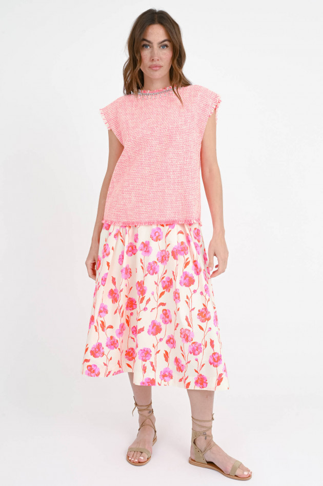 Essentiel Tweed-Oberteil HONDURAS in Pink/Creme