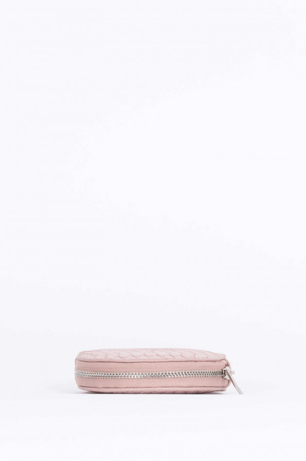Estella Bartlett Rundes Etui in Schlangenoptik in Rosé
