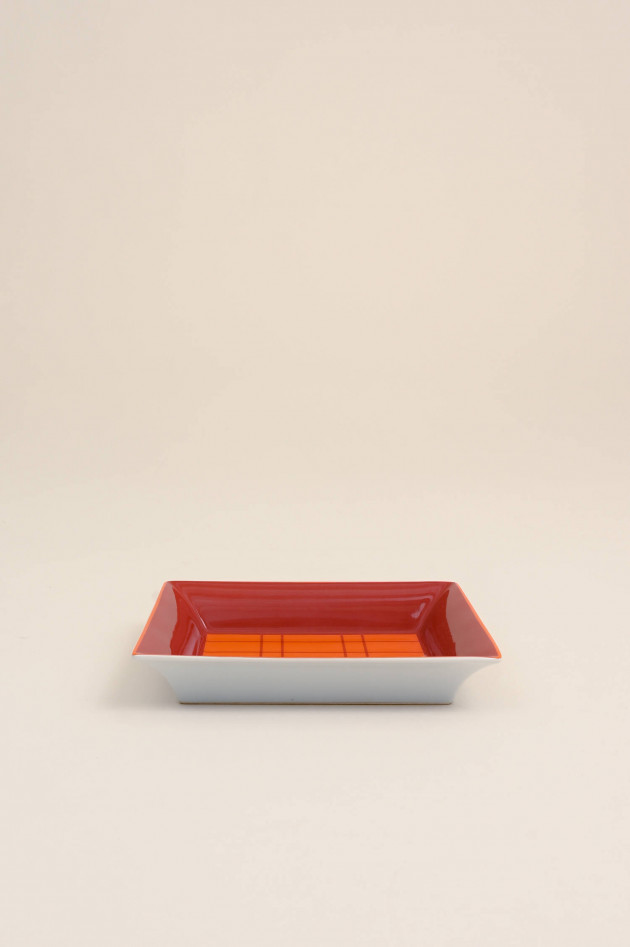 Etro Dekoratives Tablett in Rot/Orange