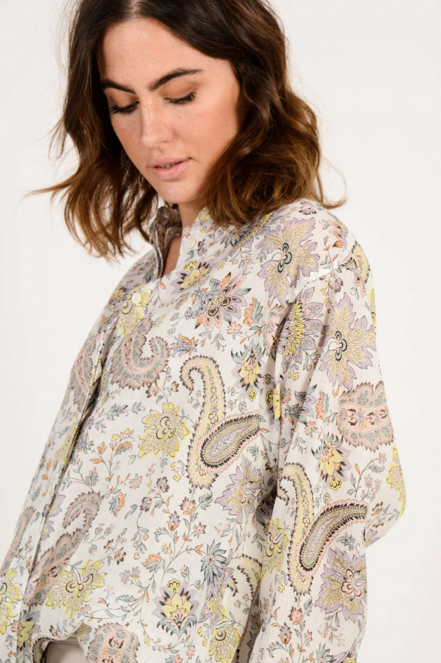 Etro Bluse mit Paisleymuster in Weiß