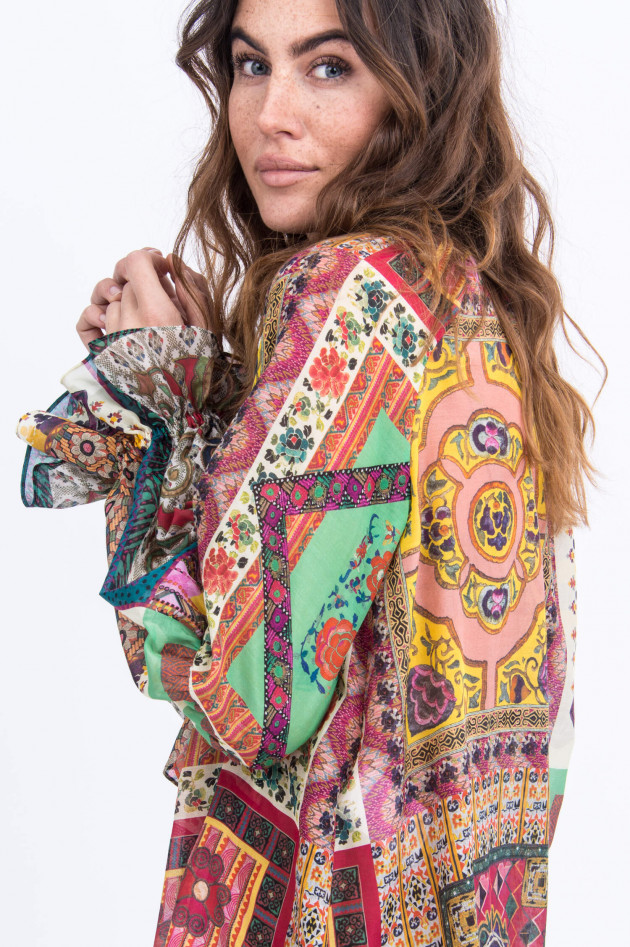Etro Bluse im Patchwork-Design in Multicolor gemustert