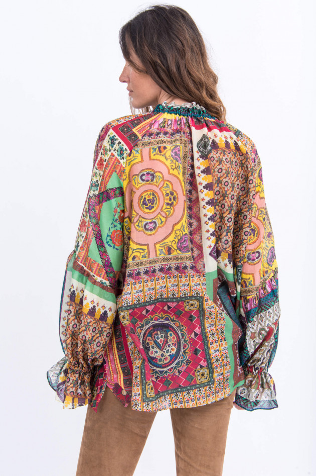 Etro Bluse im Patchwork-Design in Multicolor gemustert