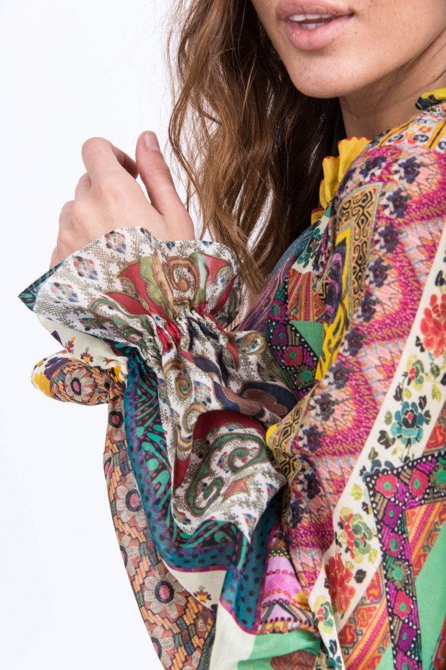 Etro Bluse im Patchwork-Design in Multicolor gemustert