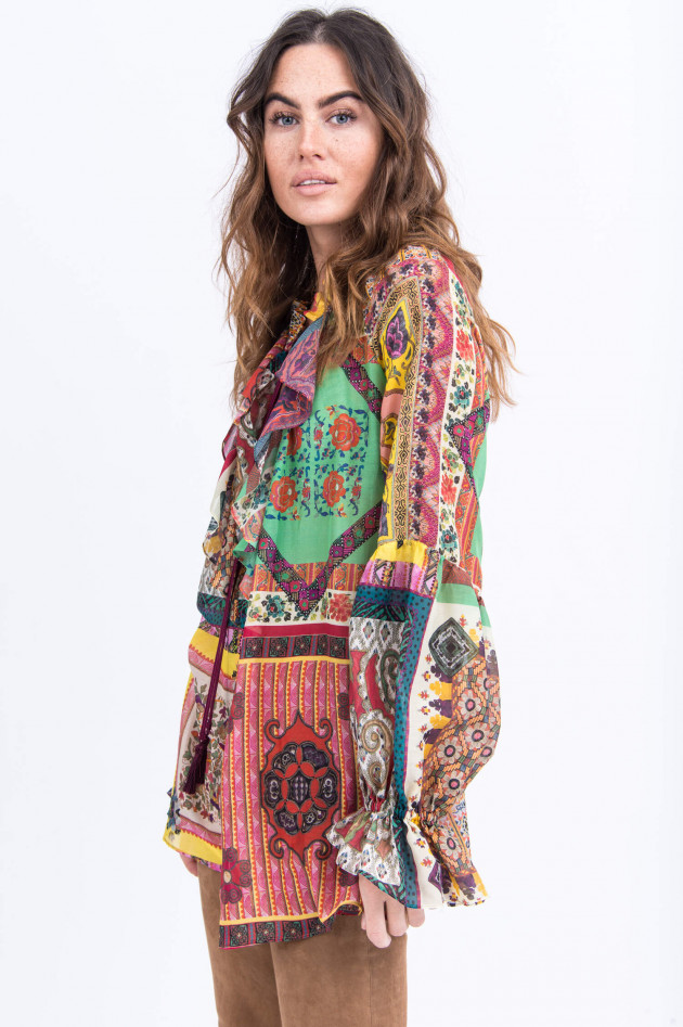 Etro Bluse im Patchwork-Design in Multicolor gemustert