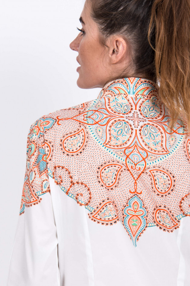 Etro Bluse mit Paisley-Details in Weiß gemustert