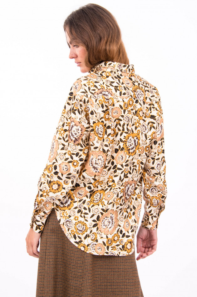 Etro Seidenhemd in Beige/Floralem-Print