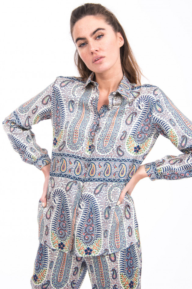 Etro Seidenbluse mit Paisley-Musterung in Multicolor