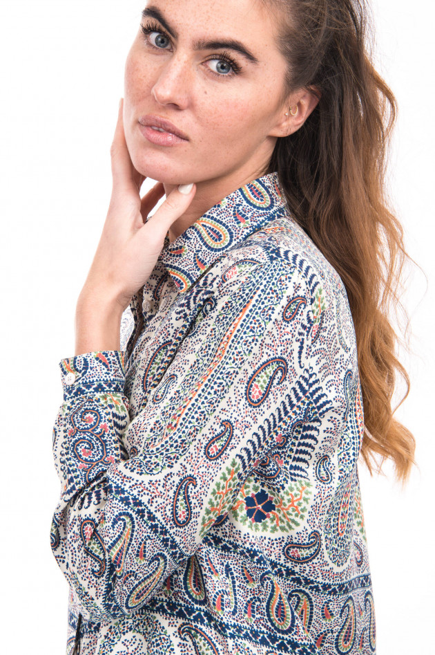 Etro Seidenbluse mit Paisley-Musterung in Multicolor