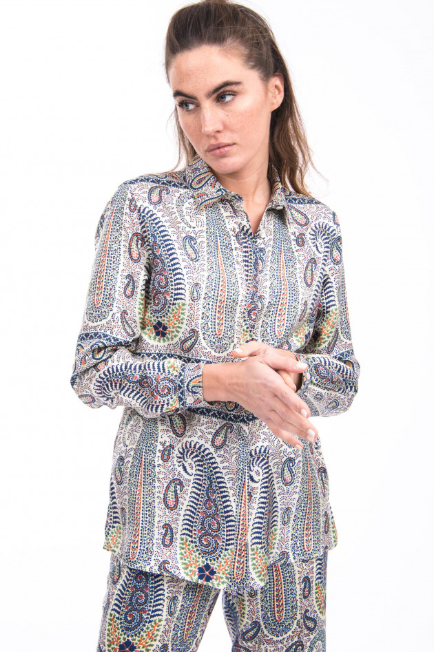 Etro Seidenbluse mit Paisley-Musterung in Multicolor