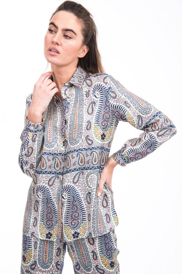 Etro Seidenbluse mit Paisley-Musterung in Multicolor