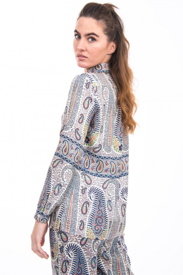 Etro Seidenbluse mit Paisley-Musterung in Multicolor