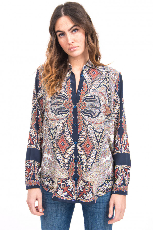 Etro Paisley Seidenbluse in Multicolor