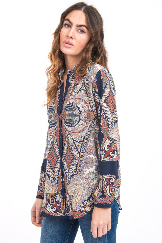 Etro Paisley Seidenbluse in Multicolor