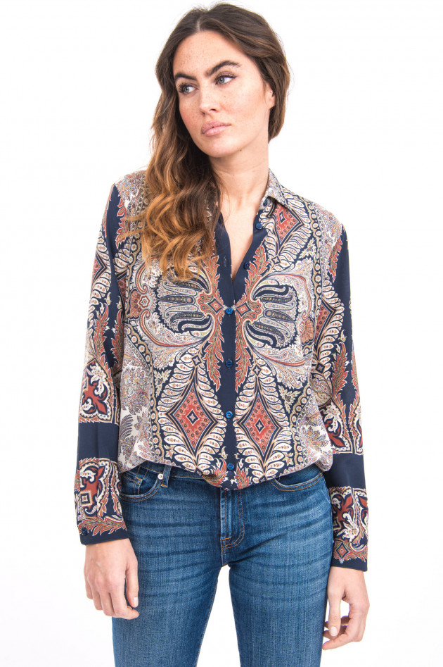 Etro Paisley Seidenbluse in Multicolor