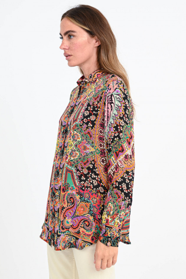 Etro Seidenbluse im Paisley-Design in Multicolor