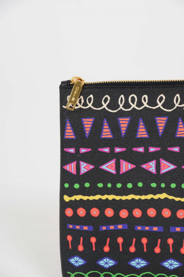 Etro Clutch aus Leder in Schwarz