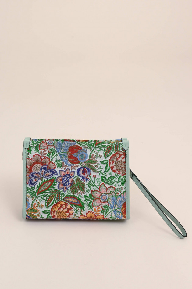 Etro Jaquard Clutch mit floralem Muster in Multicolor