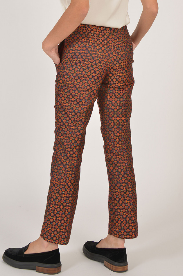 Etro Hose in Orange gemustert