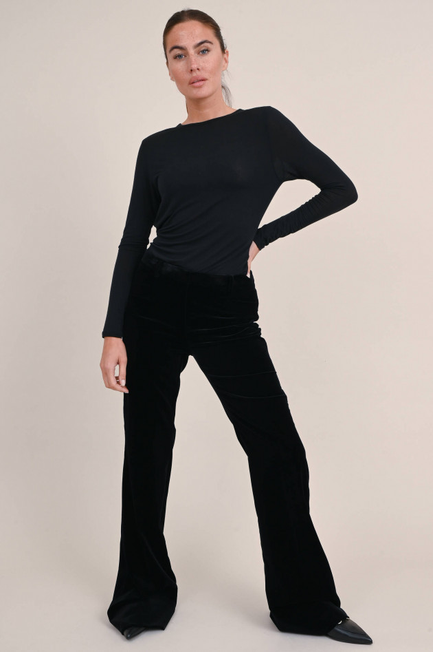 Etro Hose aus Baumwoll-Samt in Schwarz