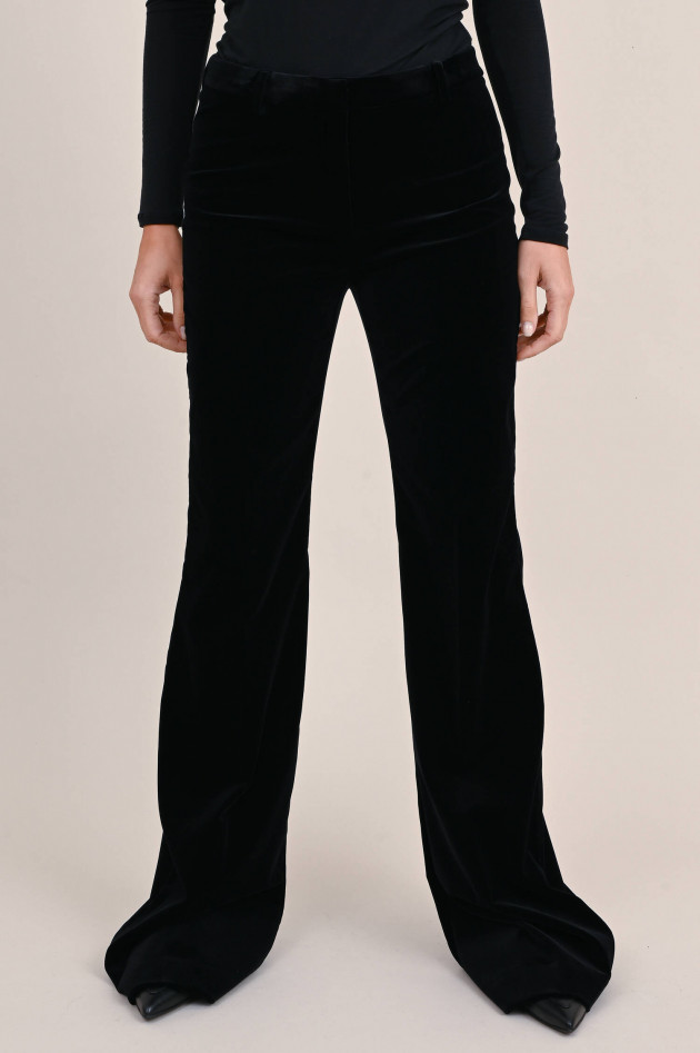 Etro Hose aus Baumwoll-Samt in Schwarz