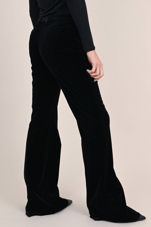Etro Hose aus Baumwoll-Samt in Schwarz