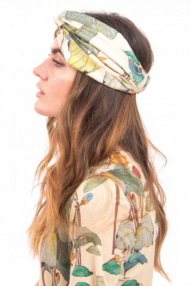Etro Seidenhaarband mit Turban Fasson in Beige