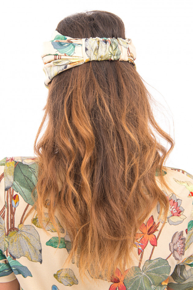 Etro Seidenhaarband mit Turban Fasson in Beige