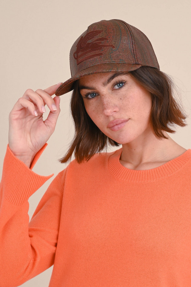 Etro Basecap mit Paisley Muster in Bordeaux