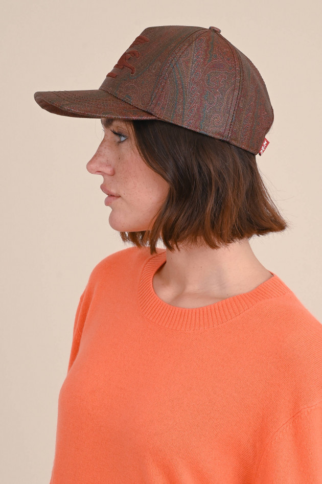 Etro Basecap mit Paisley Muster in Bordeaux