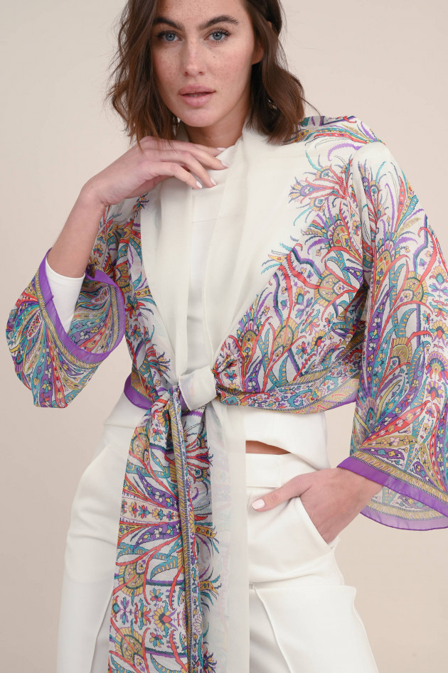 Etro Bolero-Jacke mit Print in Multicolor/Natur