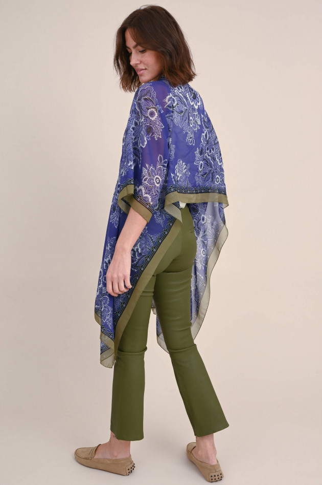 Etro Bolero-Jacke mit Blumenprint in Indigo