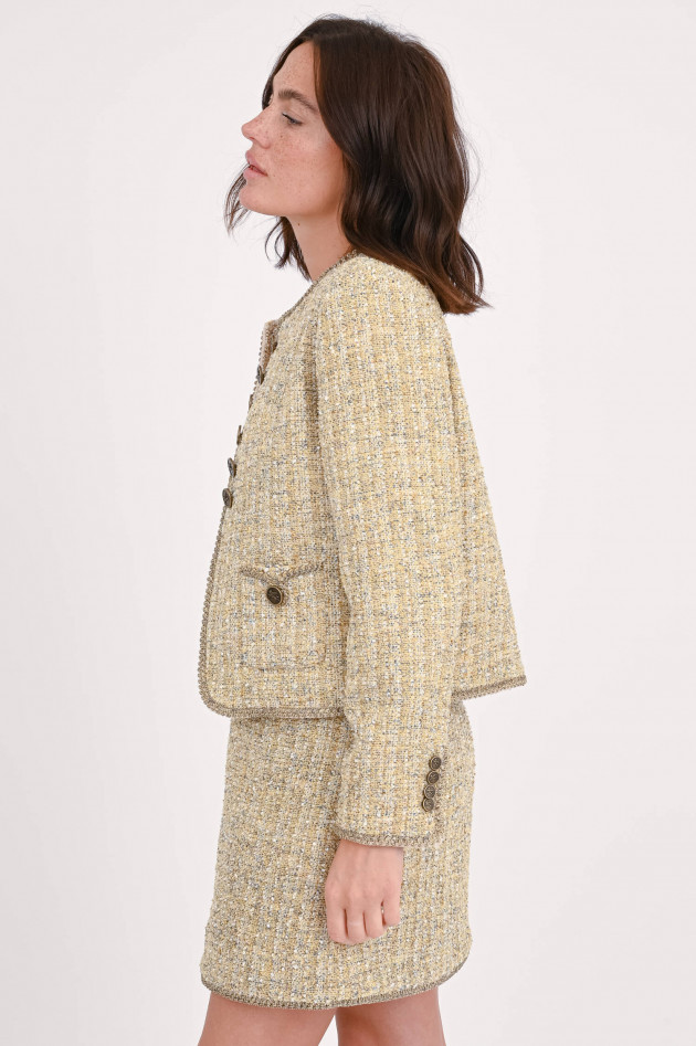 Etro Jacke aus Tweed-Bouclé in Multicolor/Gold