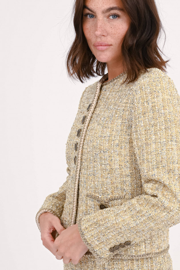 Etro Jacke aus Tweed-Bouclé in Multicolor/Gold