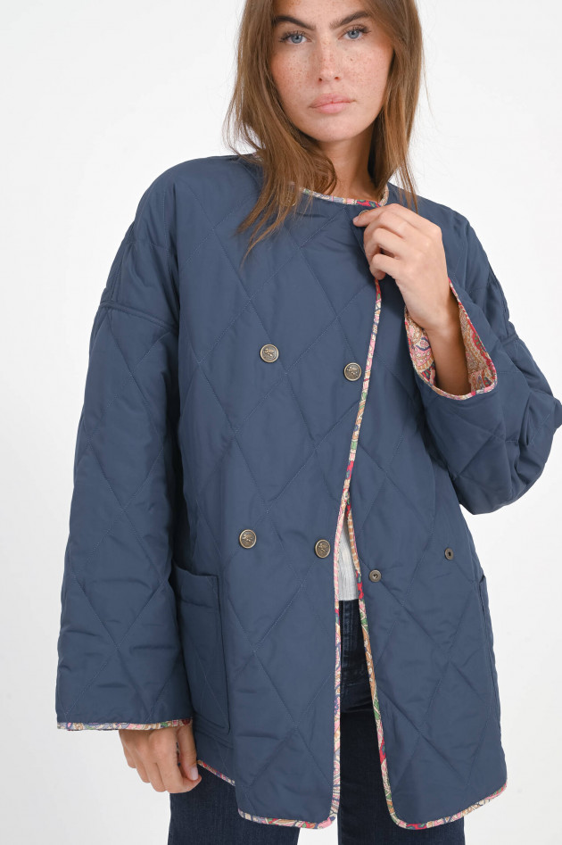 Etro Wende-Steppjacke in Multicolor/Blau