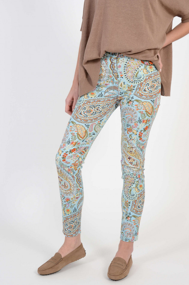 Etro Jeans in Hellblau gemustert