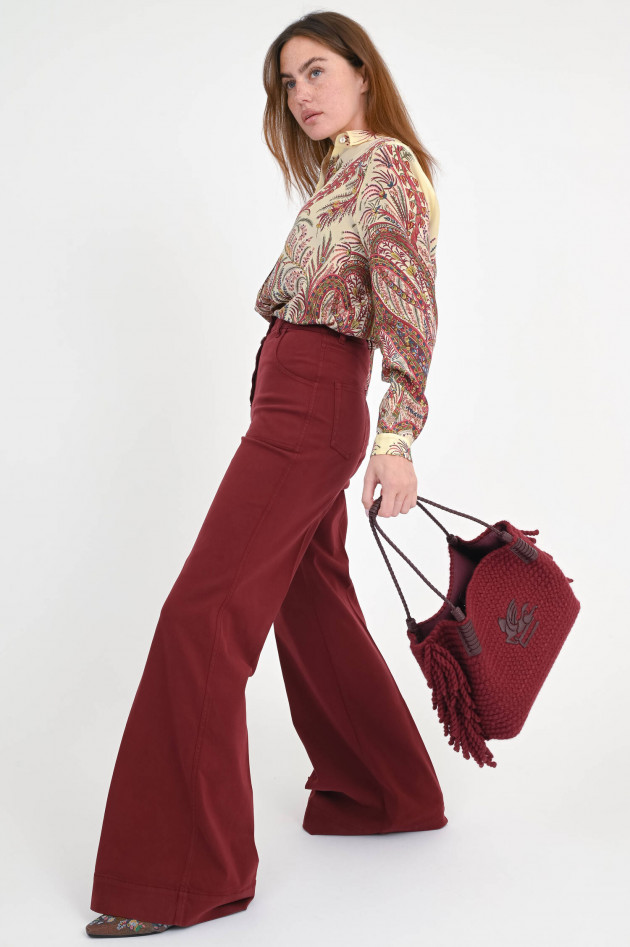 Etro Hose mi Knopfleiste in Bordeaux