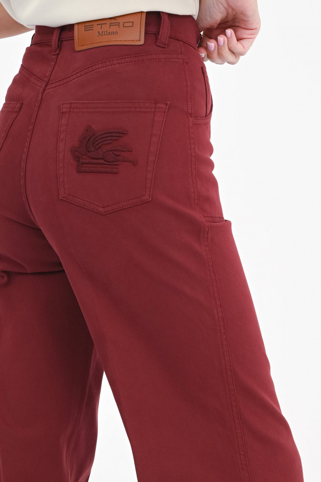 Etro Hose mi Knopfleiste in Bordeaux