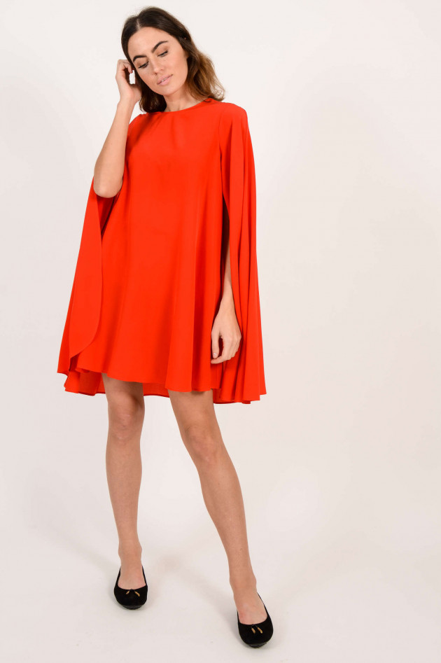 Etro Seidenkleid mit Cape in Rot