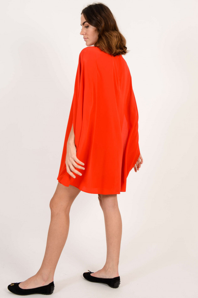 Etro Seidenkleid mit Cape in Rot