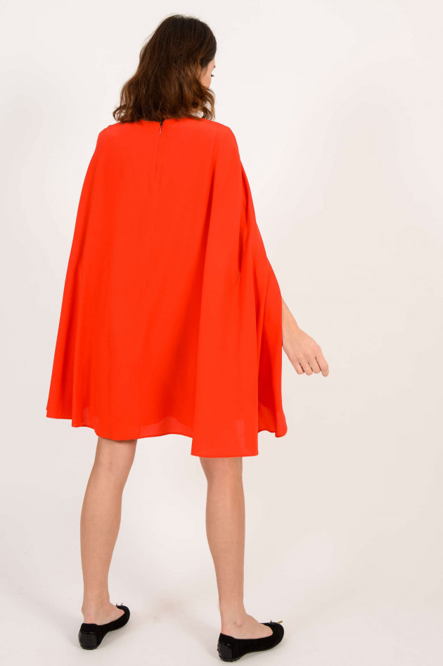 Etro Seidenkleid mit Cape in Rot